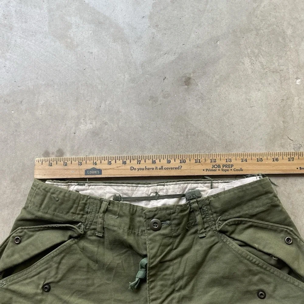 vintage 1970s military pants OG107 green 31x29 M65 US ARMY Cotton vietnam SATEEN